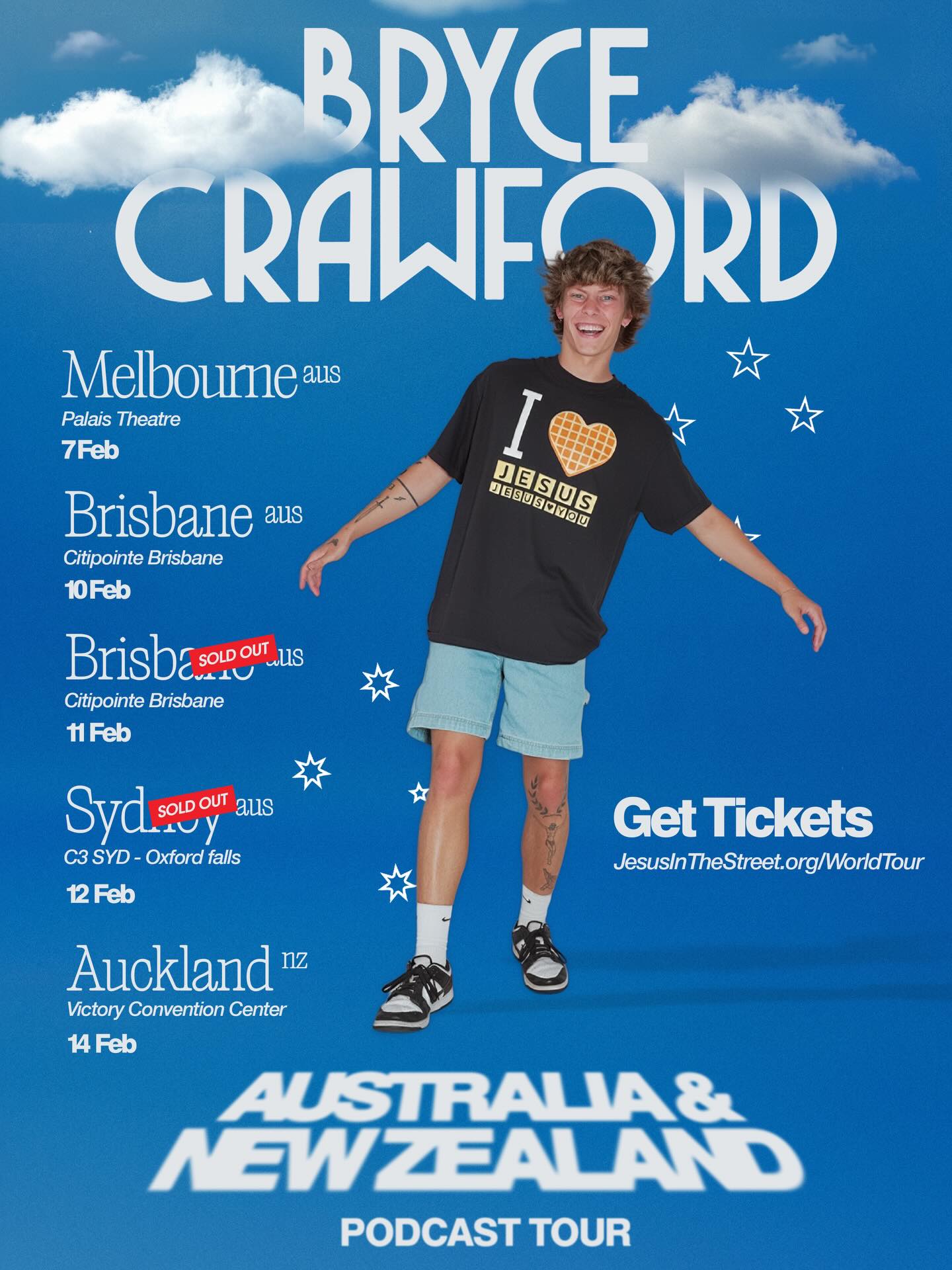 Bryce Crawford I Love Jesus U.S. Tour Poster 2026